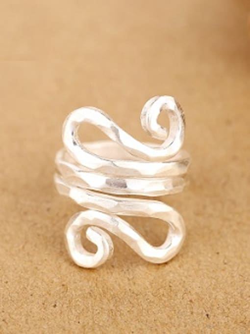 Peng Yuan Personalized Two-layer Handmade Silver Ring 0
