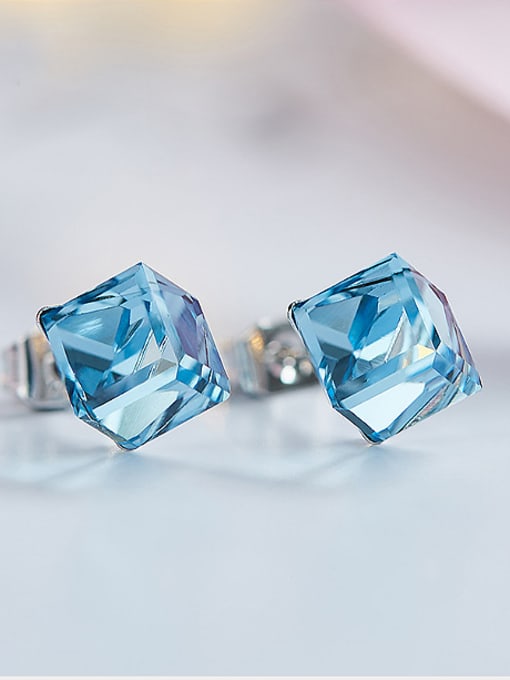 CEIDAI 2018 Blue austrian Crystal stud Earring 2