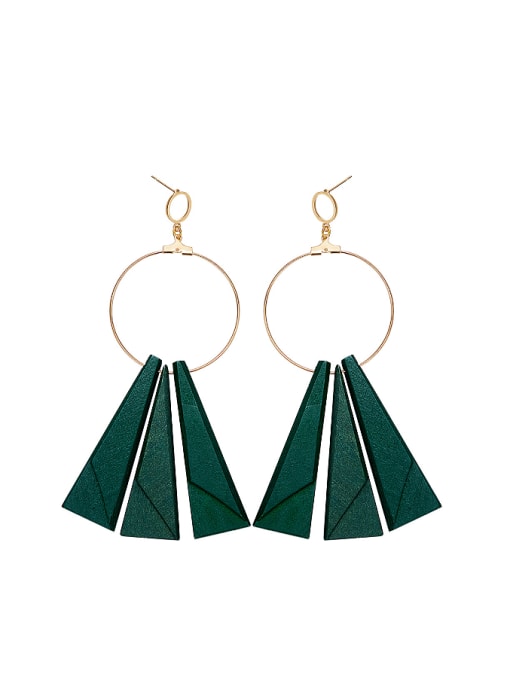 CEIDAI Retro style Exaggerated Hollow Round Drop Earrings