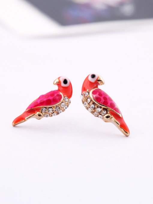 KM Alloy Gold Plated Small Lovely Bird stud Earring 0