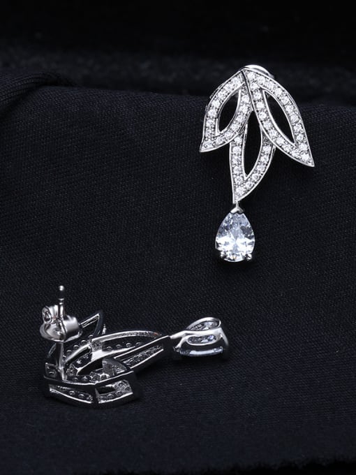 Luxu New Original Zircon Bride's Wedding Necklace Earring Jewellry Suit 1