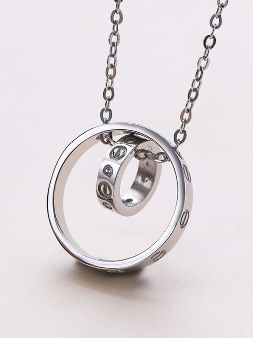 One Silver 925 Silver Round Necklace 3