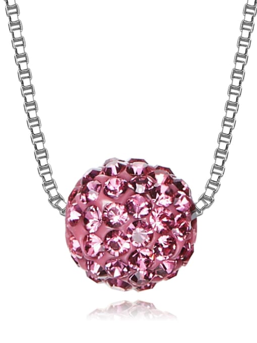 Red S925 Silver Crystal Necklace