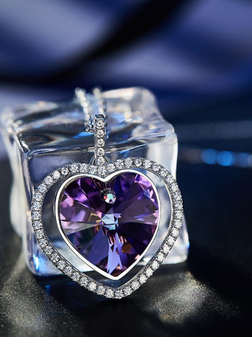 CEIDAI Purple Heart-shaped Necklace 2