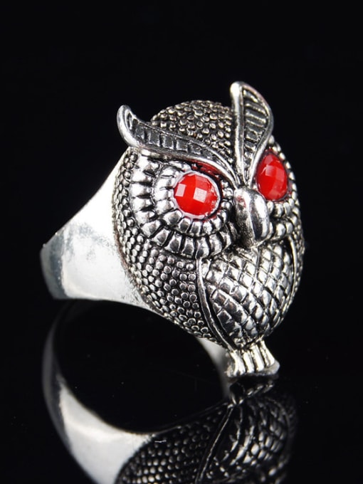 Gujin Personalized Owl Resin stones Alloy Ring 2