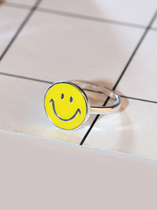 Peng Yuan Personalized Smiling Face Opening Ring