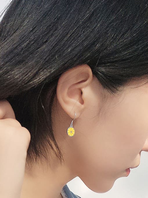 Peng Yuan Creative Lemon Slice Silver Earrings 1