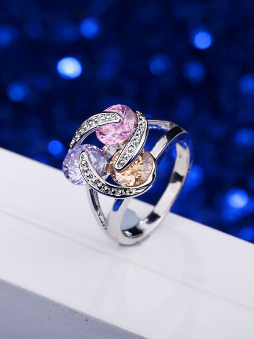 L.WIN Exquisite Colorful Zircons Ring 1