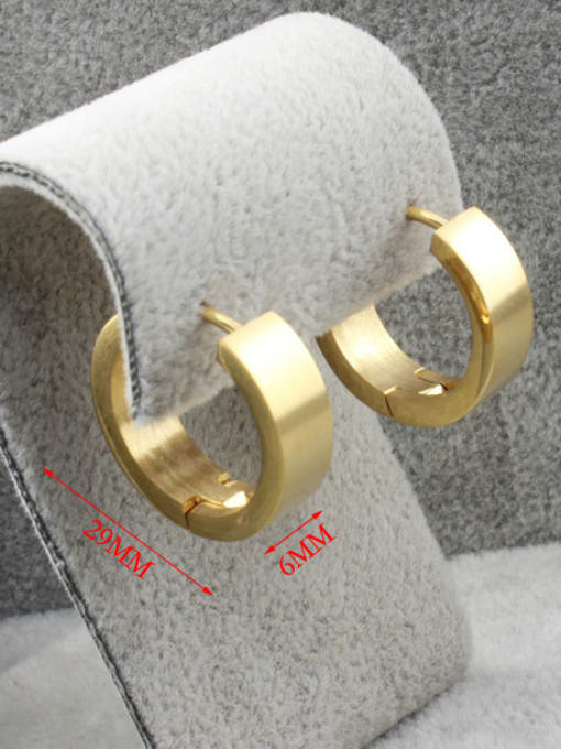CONG Exquisite Gold Plated High Polished Drop Earrings 1