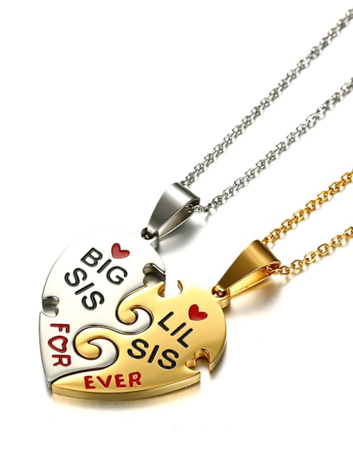 CONG Exquisite Gold Plated Heart Shaped Titanium Pendant 1