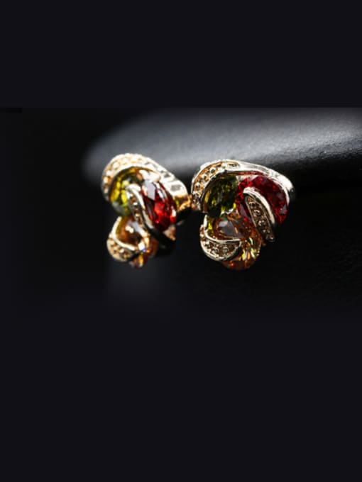 color Lovely Gold Plated stud Earring