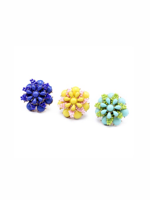 KM Beautiful Flower Shaped Alloy Ring 2