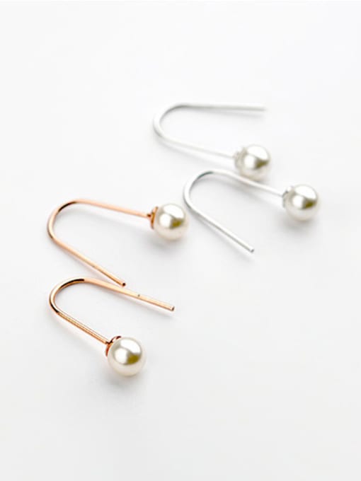 ALI Fashion U-style imitation pearl  Earrings 0