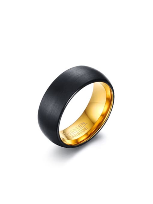 CONG Fashionable Black Gun Plated Tungsten Ring 0