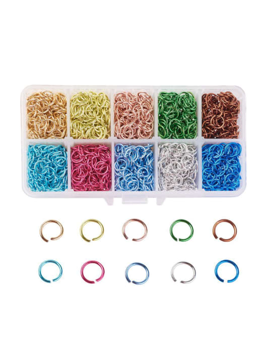 10*1mm  Color Mixing 2 Aluminum With Anti Oxidation Fashion Open Jump Rings