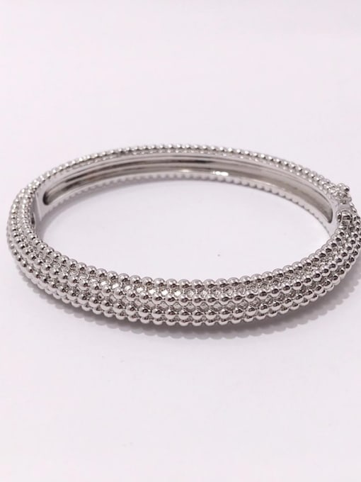 silvery Titanium With Gold Plated Personality Irregular Bangles