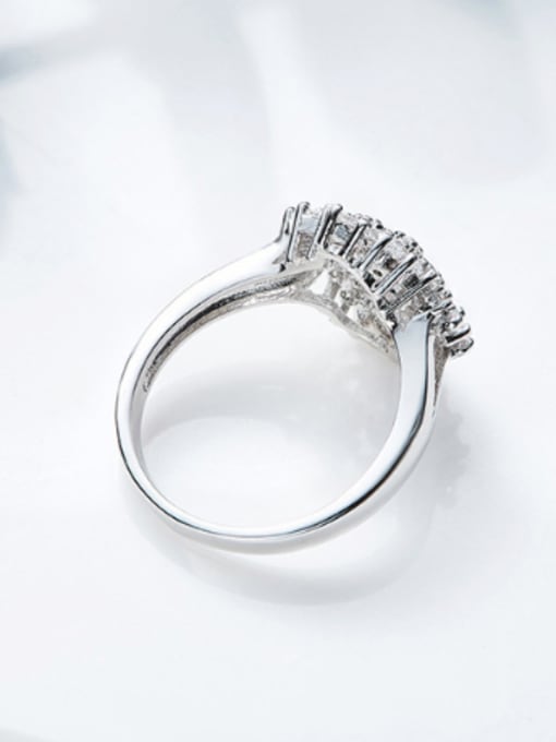 CEIDAI Exaggerated Zircon Platinum Plated Women Ring 3