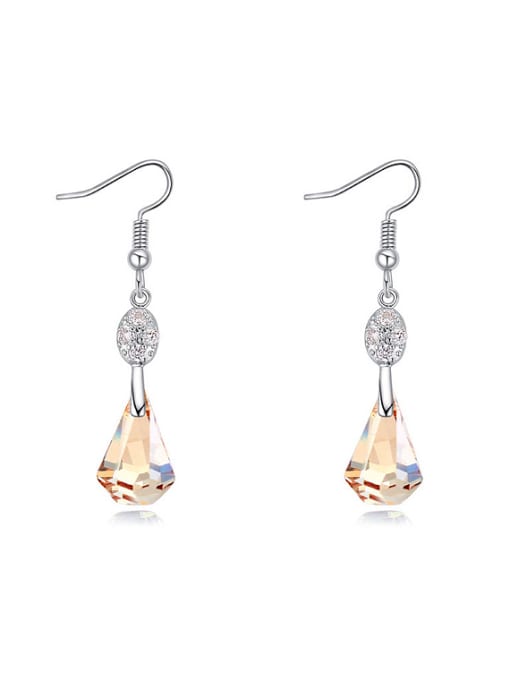 yellow Fashion Water Drop austrian Crystals Alloy Earrings