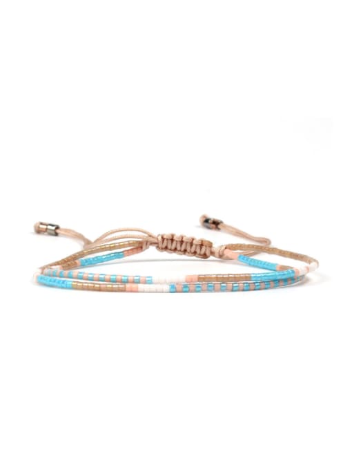 HB618-B Western Style Colorful Woven Bracelet