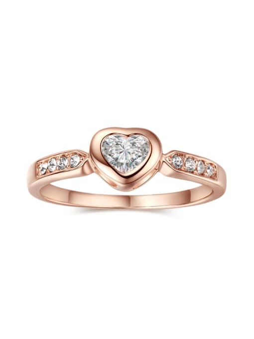 ZK Heart-shape Zircons Classical Women Ring