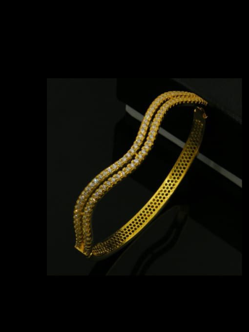 My Model Double Lines Copper Bracelet