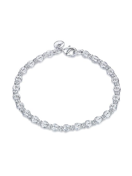 OUXI Simple Fashion Silver Plated Bracelet 0