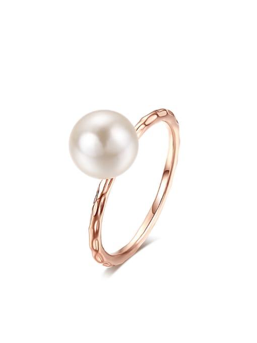 ZK Imitation Pearl Simple Style Fashion Ring 0