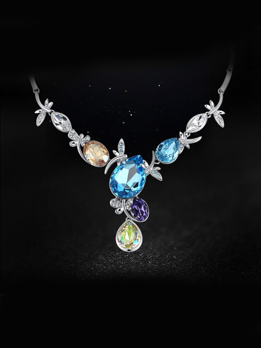 CEIDAI Multi-color Crystals Necklace