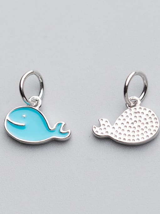 FAN 925 Sterling Silver With 18k Gold Plated Cute fish Charms 1