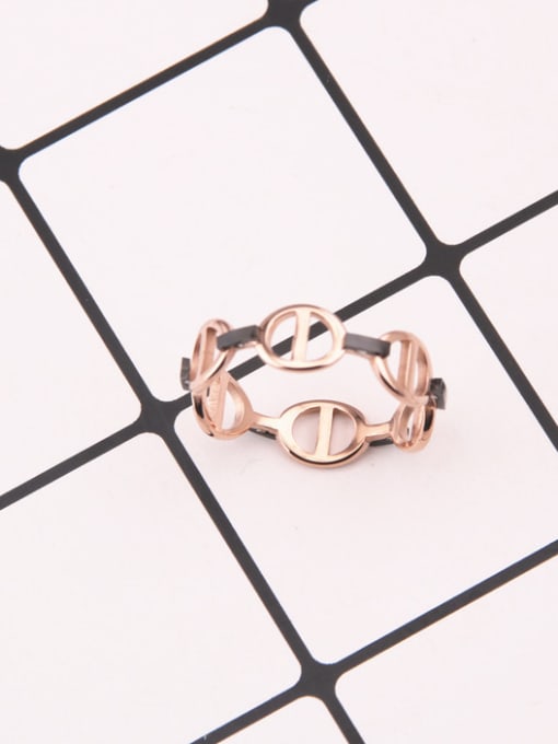 GROSE Irregular Geometric Women Titanium Ring