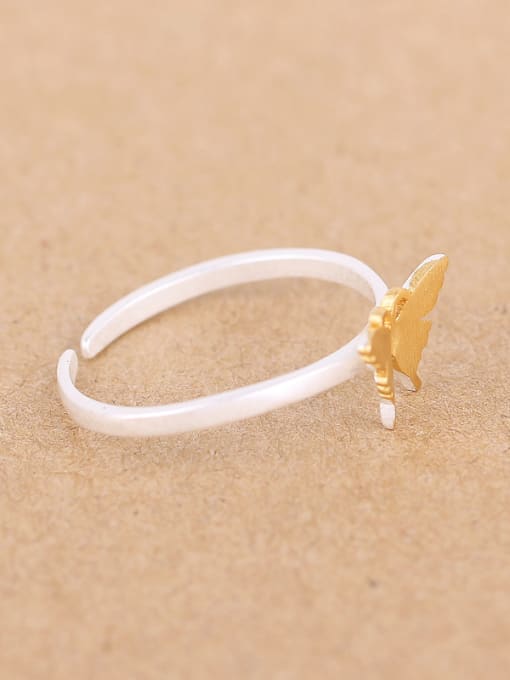 Peng Yuan Gold Plated Butterfly Opening Midi Ring 2