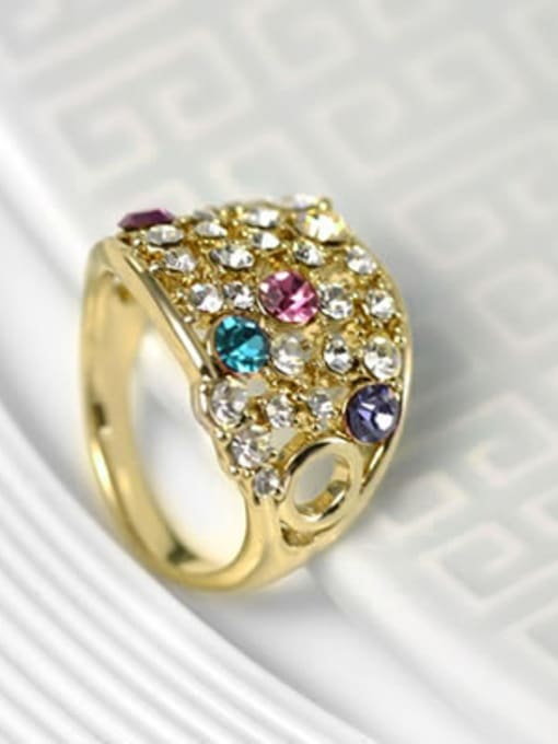 Ronaldo Delicate 18K Gold Plated Austria Crystal Ring 1
