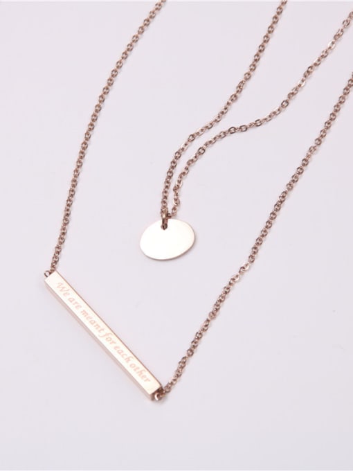 GROSE Geometric Pendant Double Lines Necklace 1