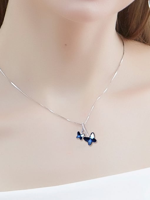 CEIDAI Butterfly-shaped S925 Silver Necklace 1