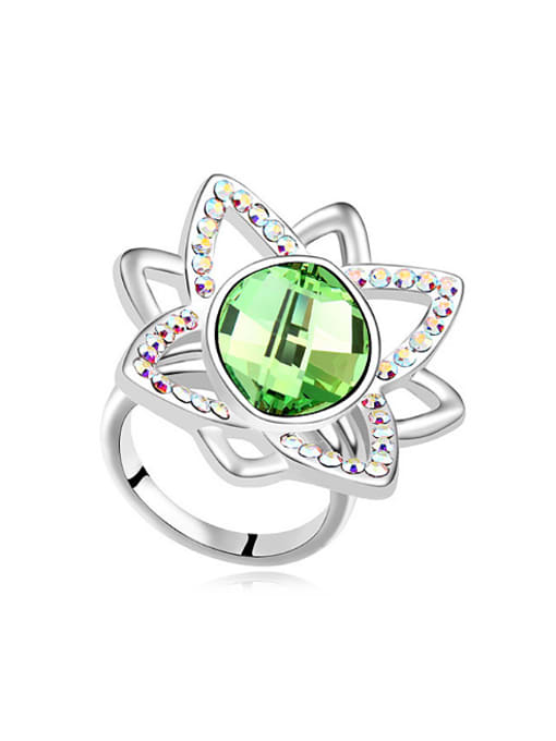 QIANZI Fashion Cubic austrian Crystals Alloy Ring 0