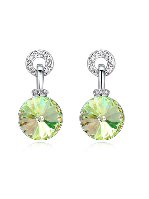 QIANZI Fashion Shiny Cubic austrian Crystals Alloy Stud Earrings 0