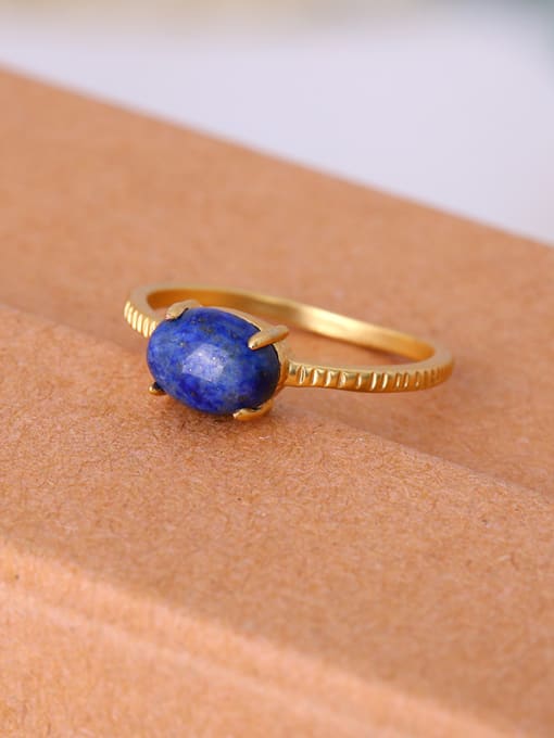 Lang Tony Exquisite Blue Oval Shaped Women Ring
