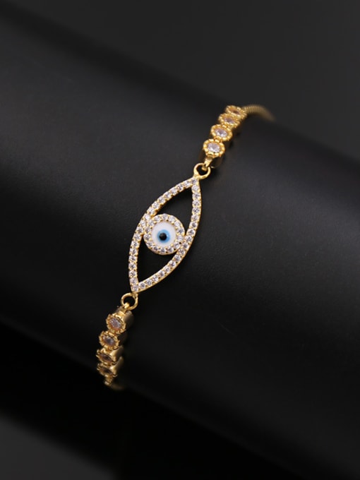 Golden Hollow Eye Shaped Bracelet