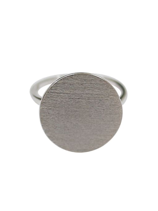 DAKA Simple Round Silver Smooth Ring 0