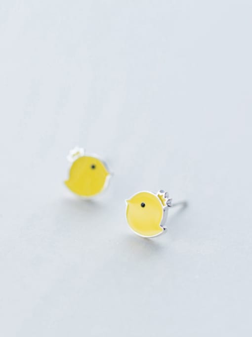 Rosh S925 silver  Little Yellow Chick stud Earring 0