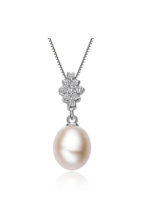 One Silver Women Freshwater Pearl Pendant 0