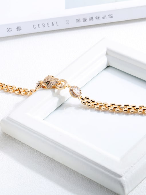 Open Sky Copper With 18k Gold Plated Personality Animal leopard Bracelets 2