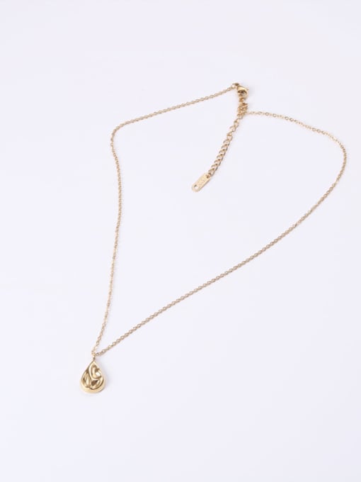 GROSE Alloy With Rose Gold Plated Simplistic Water Drop Necklaces 1
