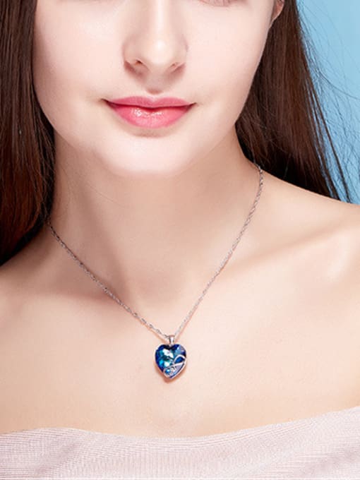 CEIDAI S925 Silver Heart Shaped Necklace 1