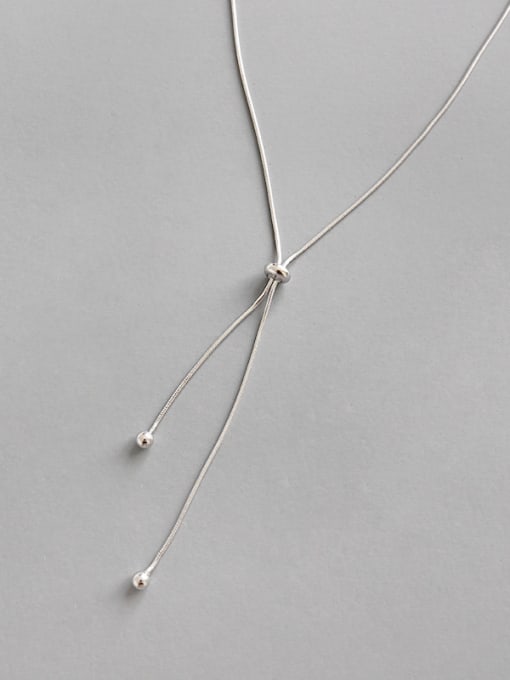 DAKA Sterling silver  simple snake bone chain necklace 0