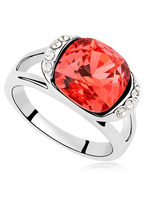 Red Fashion Shiny austrian Crystals Alloy Ring