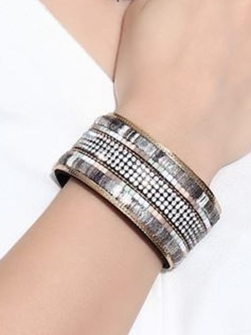 CONG Exquisite Multi Layer Design Rhinestone Alloy Band Bracelet 1