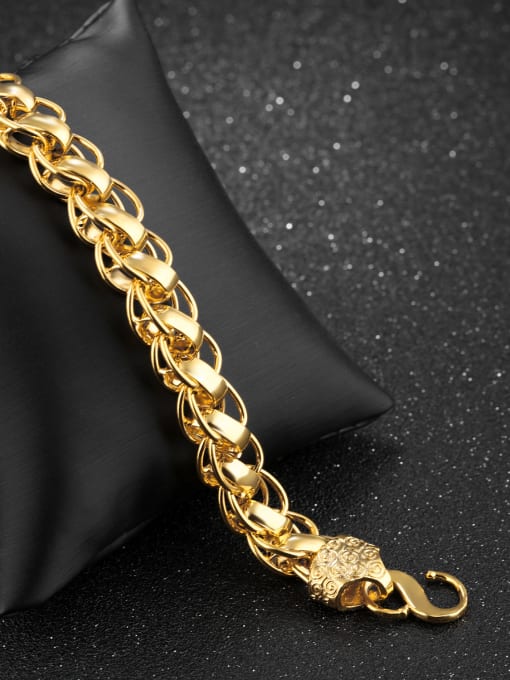 Open Sky 18K Gold Plated Exaggerated Men Bracelet 2