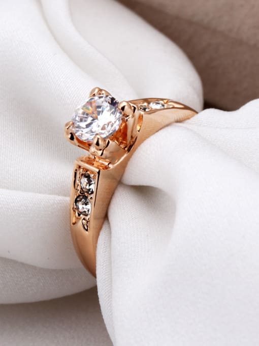 ZK Shining Zircons Color Plated Wedding Ring 3