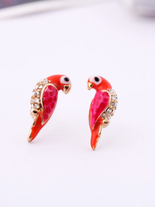 KM Alloy Gold Plated Small Lovely Bird stud Earring 1